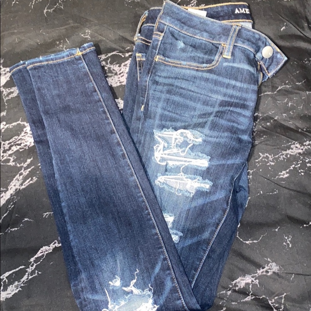 AE distressed skinny jeans 6 (Long)